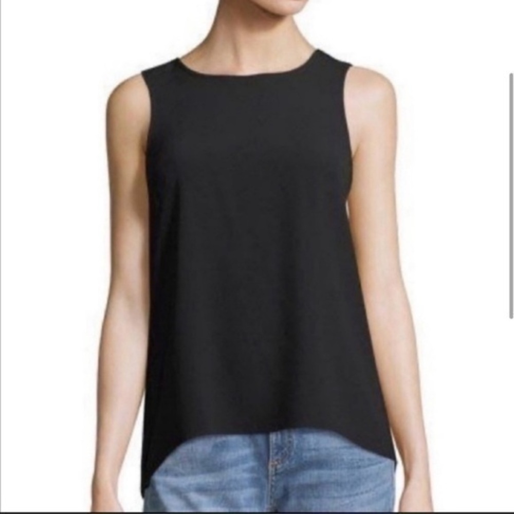 Rag & Bone Harper Top Black Sheer Back Tank Top Shirt